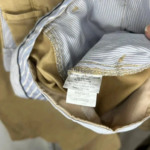 Peter Millar Size 40 Shorts Chino Flat Front Khaki Casual - Picture 9 of 10